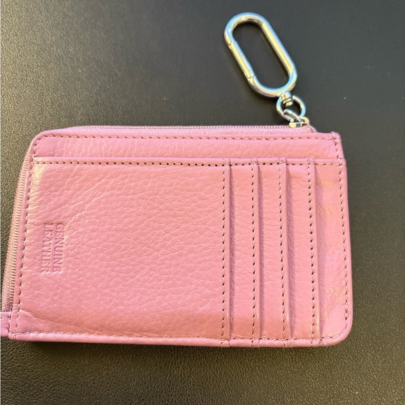 Pink Genuine Leather Key & Card/Money Holder - Picture 1 of 10